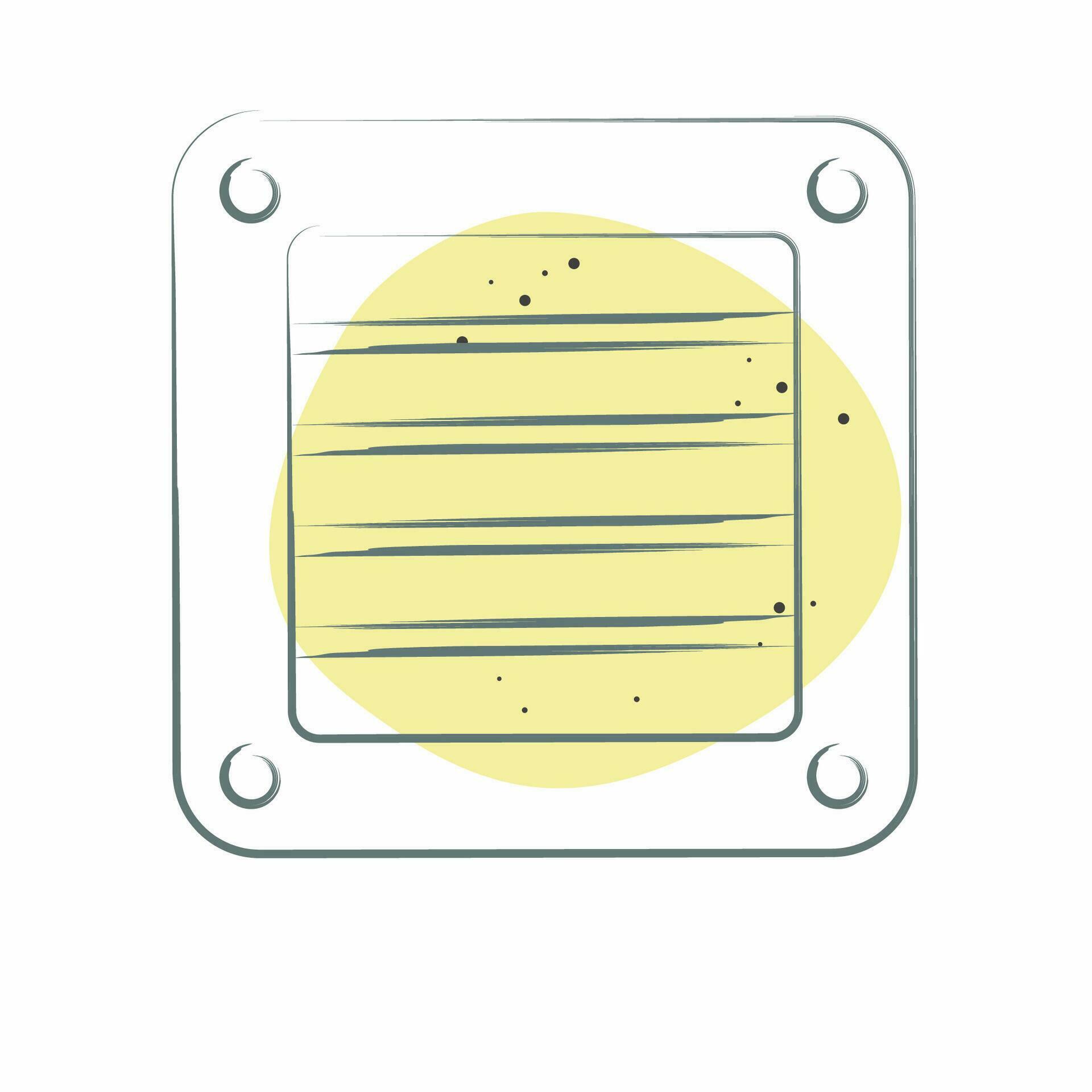 Icon Window Fan. related to Air Conditioning symbol. Color Spot Style. simple design editable