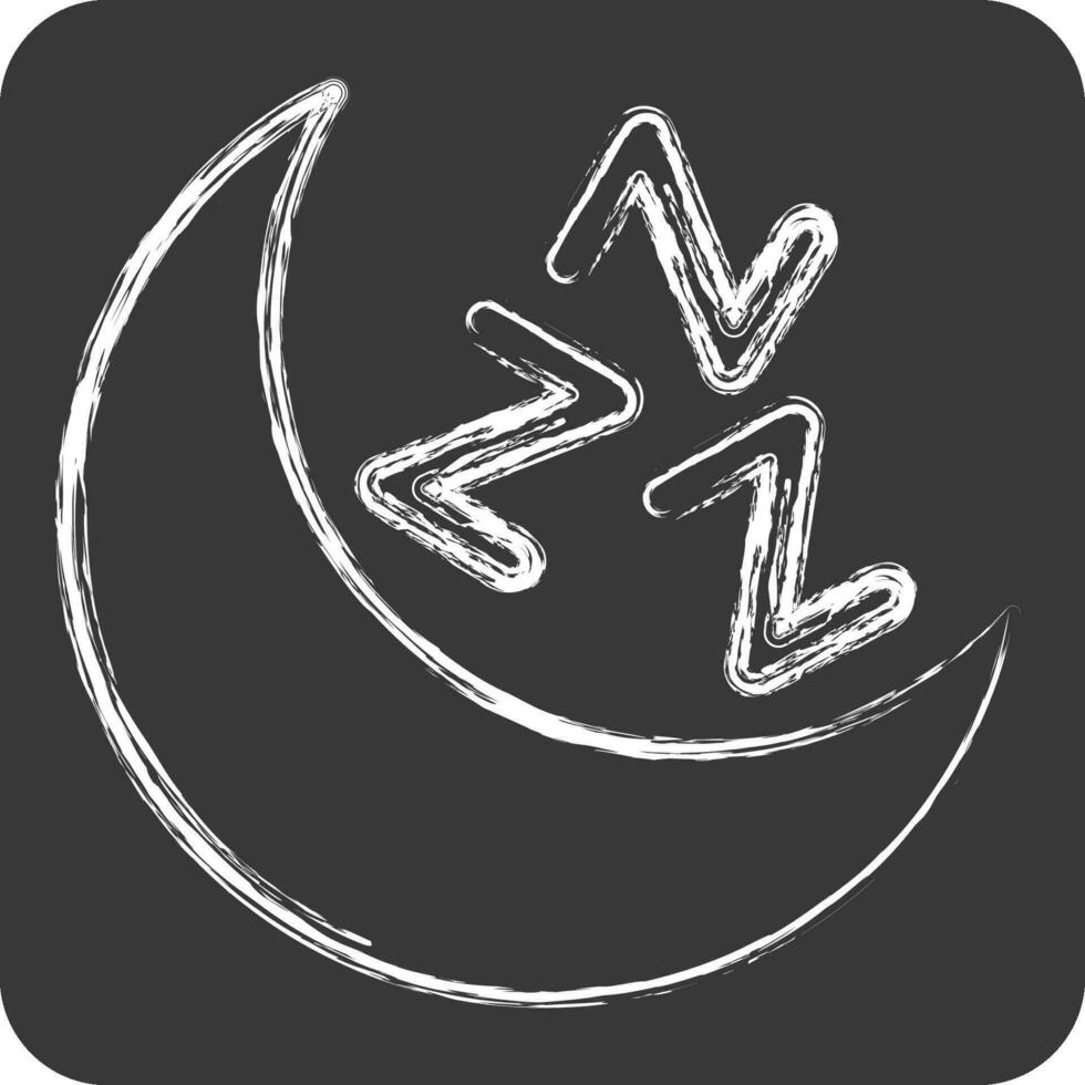 Icon Sleep Mood. related to Air Conditioning symbol. chalk Style. simple design editable. simple illustration vector