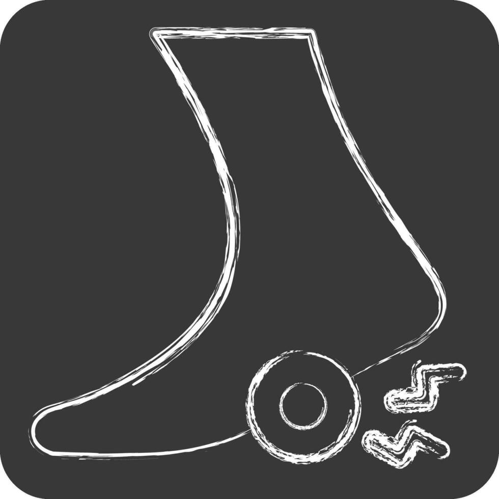 Icon Foot 2. related to Body Ache symbol. chalk Style. simple design editable. simple illustration vector