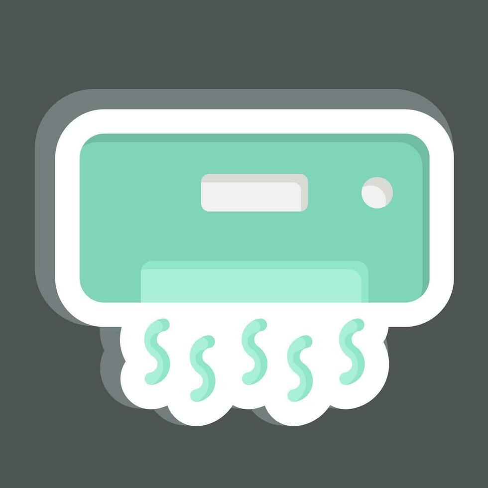 Sticker Coolling. related to Air Conditioning symbol. simple design editable. simple illustration vector