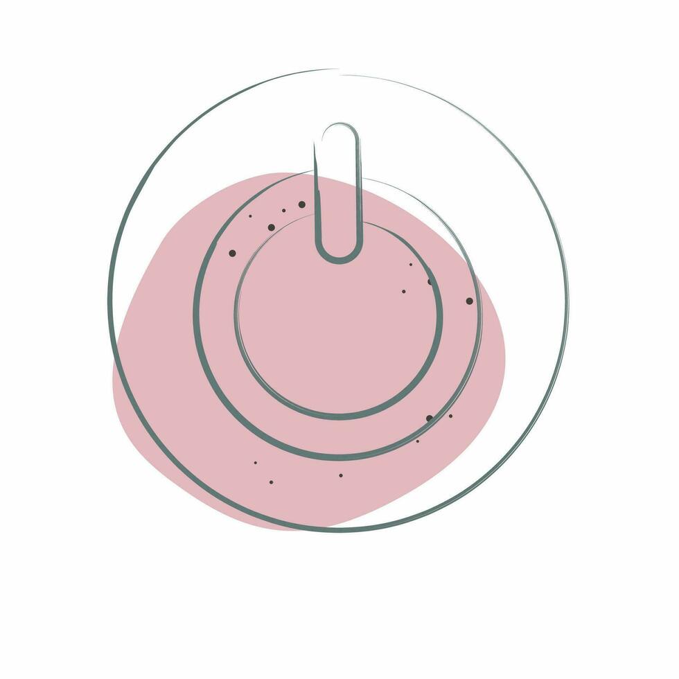 Icon Power Button. related to Air Conditioning symbol. Color Spot Style. simple design editable. simple illustration vector