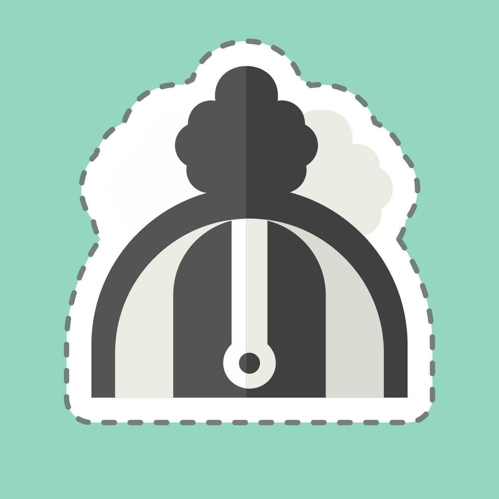 Sticker line cut Camping Ground Parking. related to Accommodations symbol. simple design editable. simple illustration vector