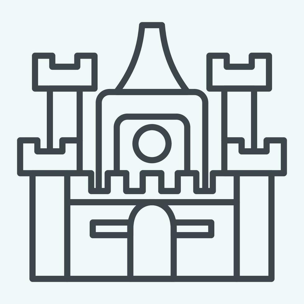 Icon Castle. related to Accommodations symbol. line style. simple design editable. simple illustration vector