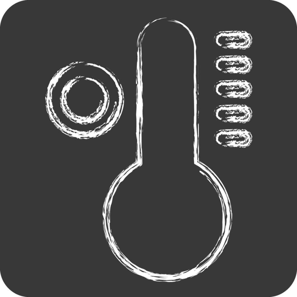 Icon Temperature. related to Air Conditioning symbol. chalk Style. simple design editable. simple illustration vector