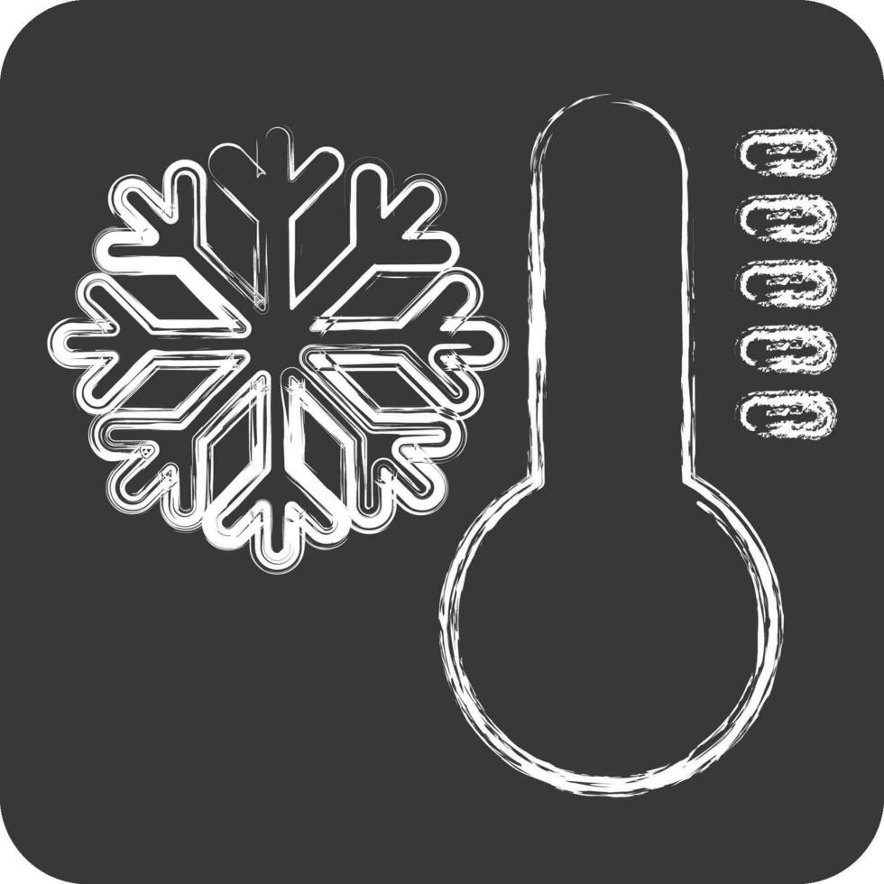 Icon Cold. related to Air Conditioning symbol. chalk Style. simple design editable. simple illustration vector