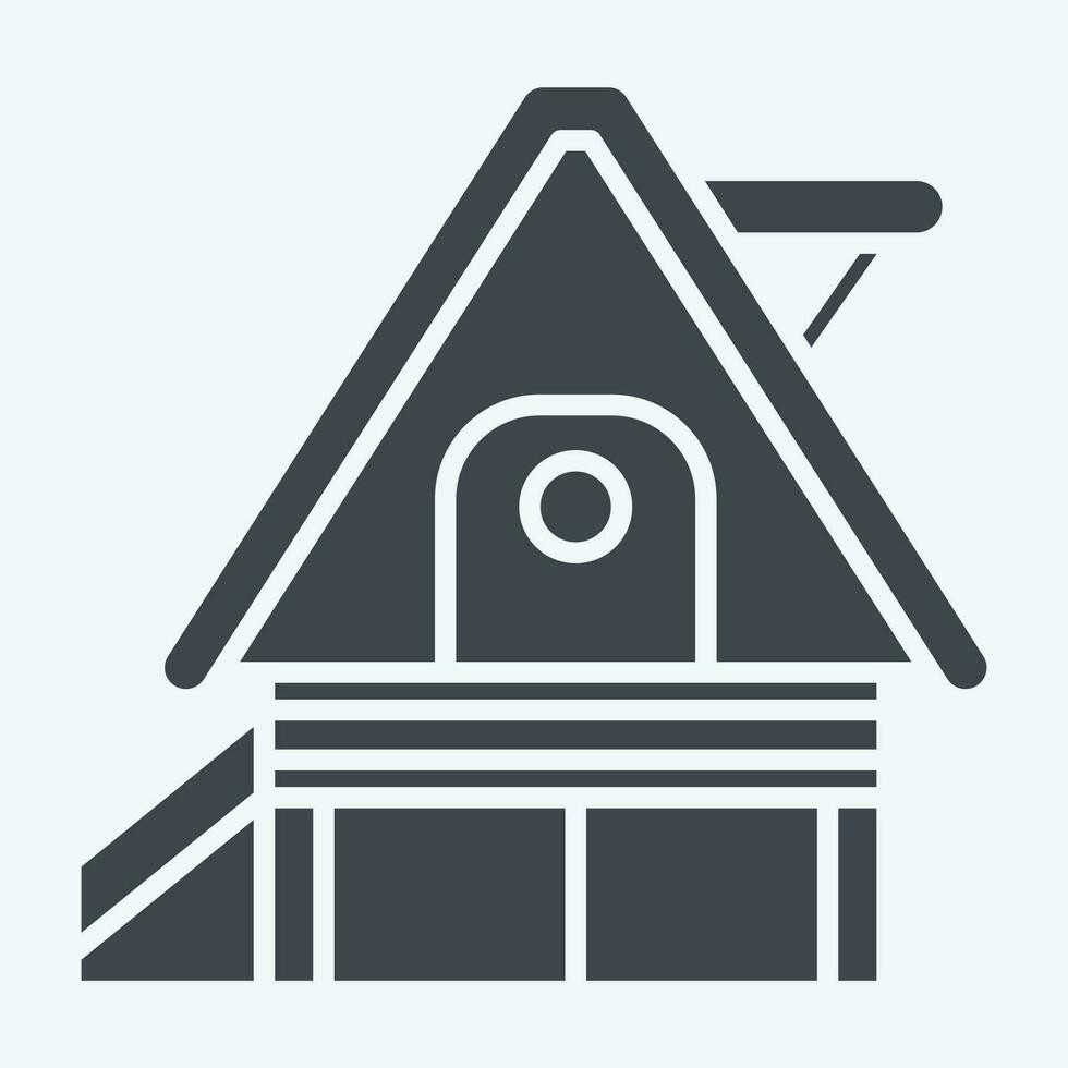 Icon Vacation Home. related to Accommodations symbol. glyph style. simple design editable. simple illustration vector