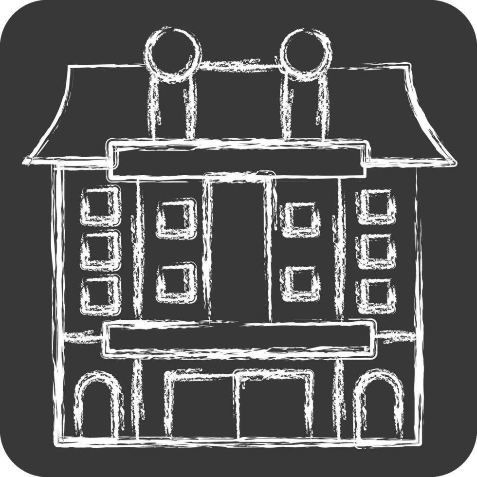 Icon Apartment. related to Accommodations symbol. chalk Style. simple design editable. simple illustration vector