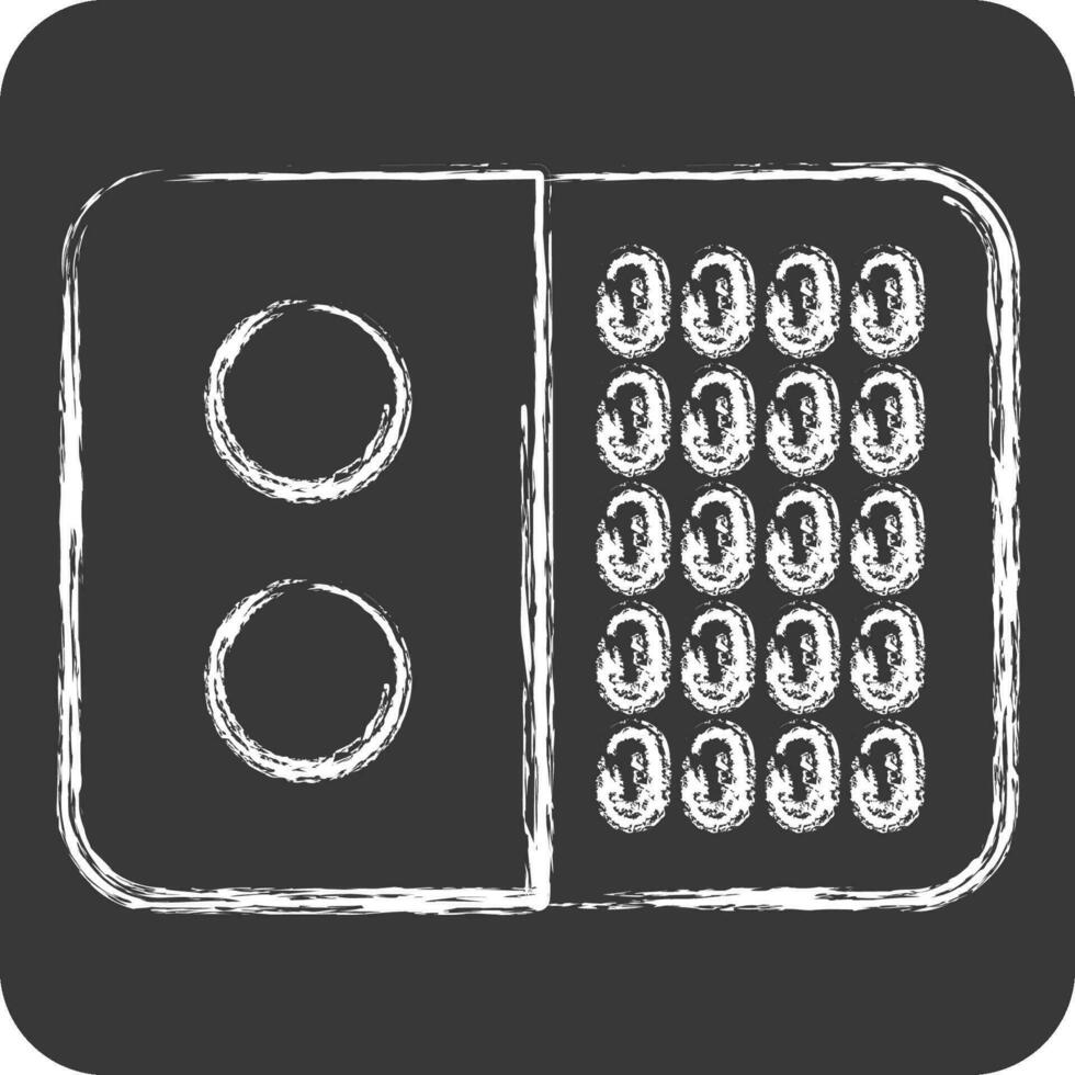 Icon Panel. related to Air Conditioning symbol. chalk Style. simple design editable. simple illustration vector