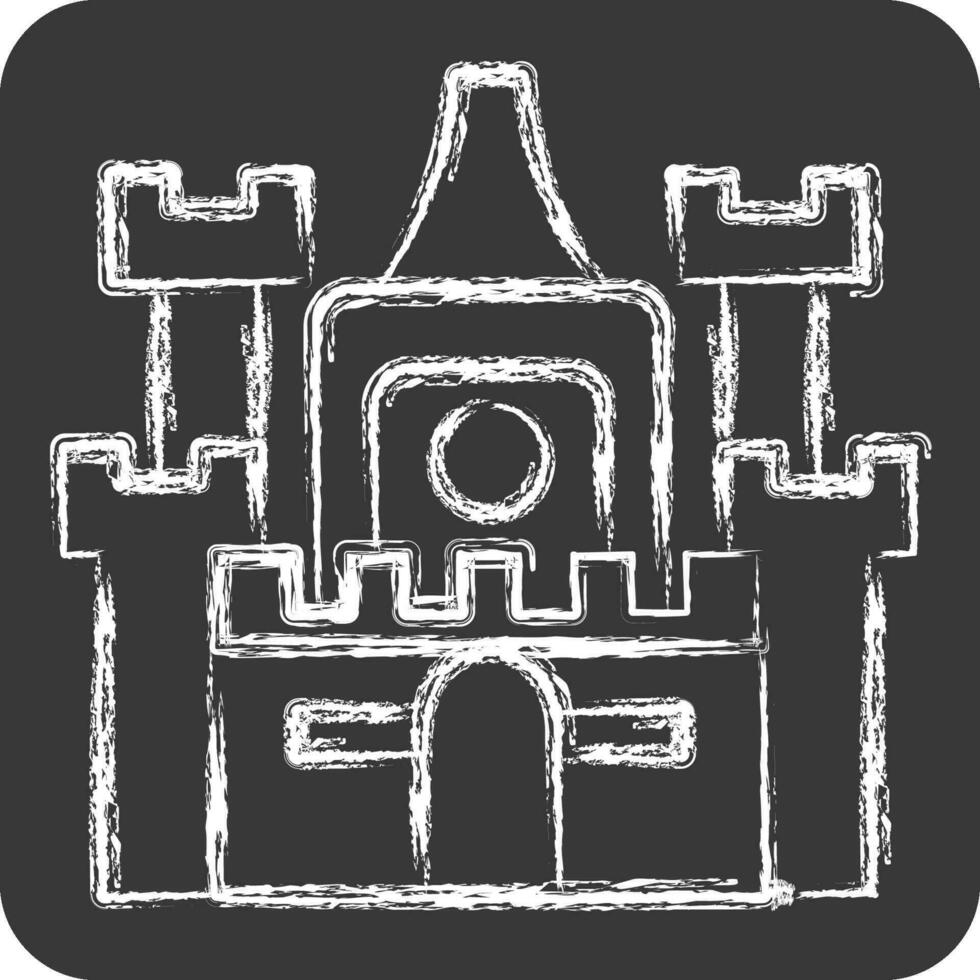 Icon Castle. related to Accommodations symbol. chalk Style. simple design editable. simple illustration vector