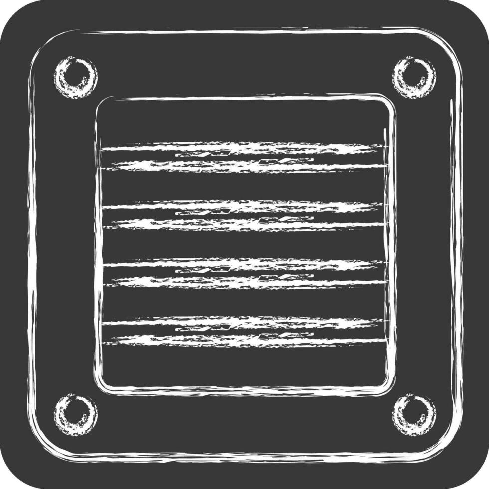 Icon Window Fan. related to Air Conditioning symbol. chalk Style. simple design editable. simple illustration vector