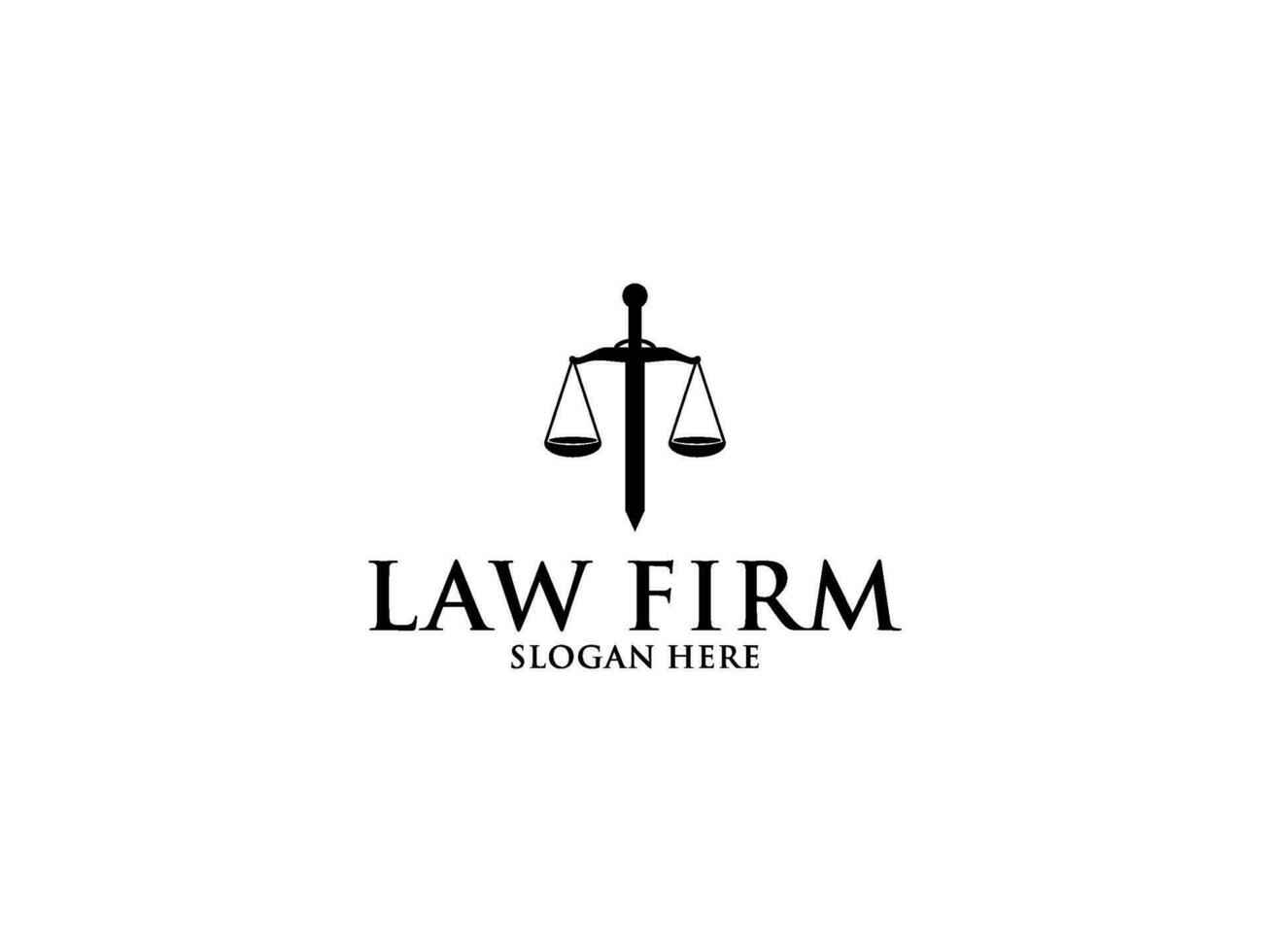 Law Firm Logo, Lawyer logo with creative law element vector