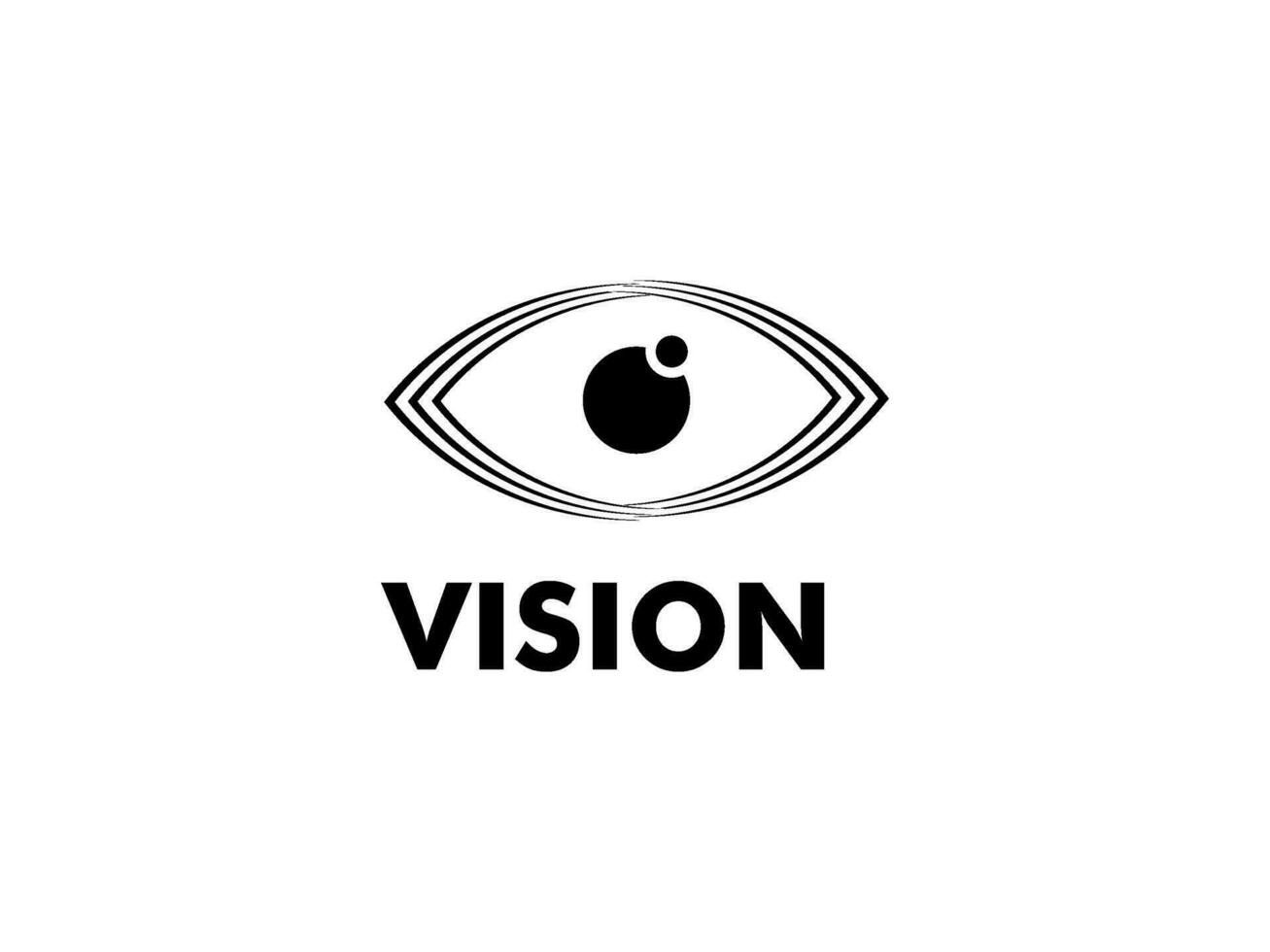 resumen ojo visión logo, creativo visión logo vector modelo