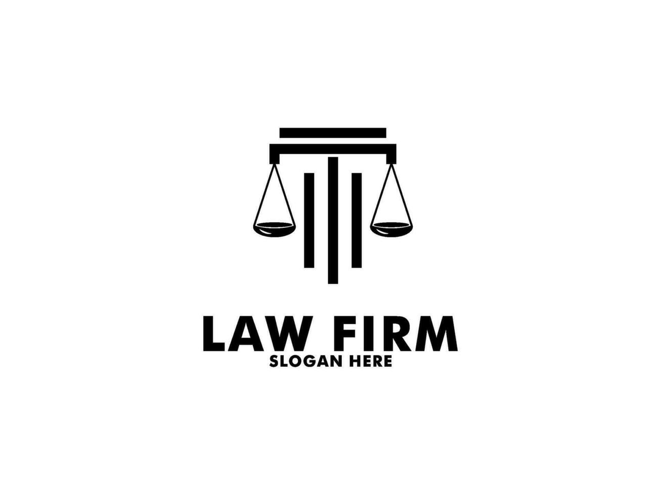 Law Firm Logo, Lawyer logo with creative law element vector