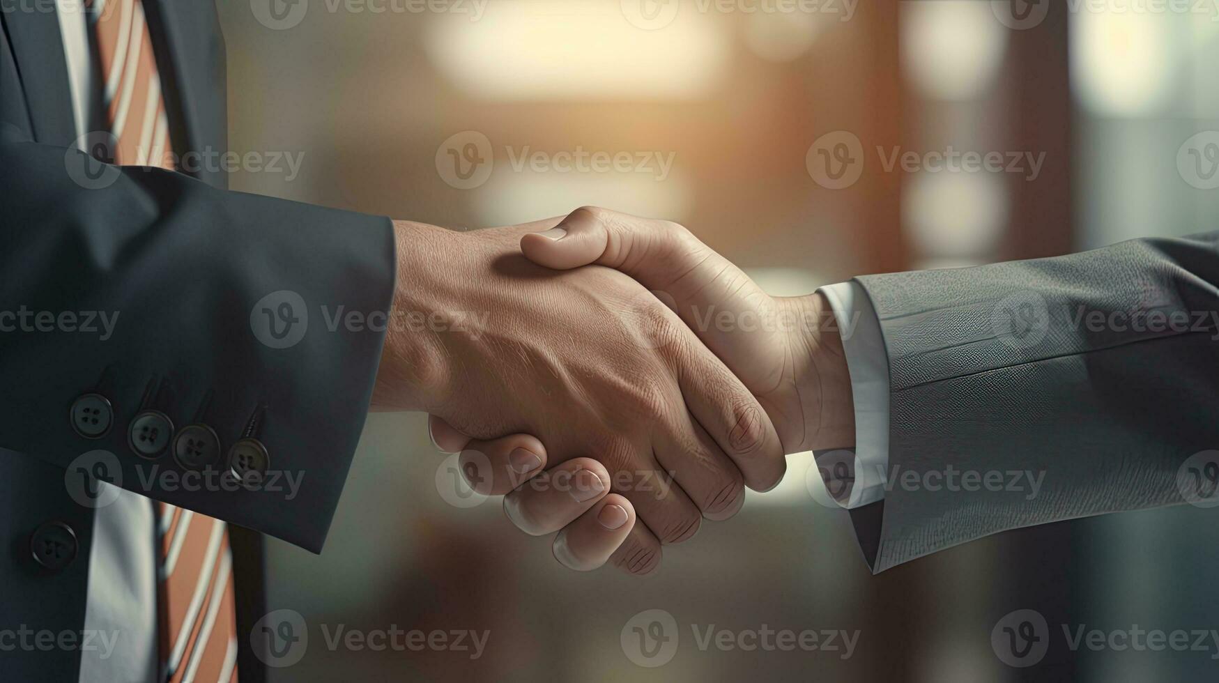 Corporate background with business hands, generated by AI photo