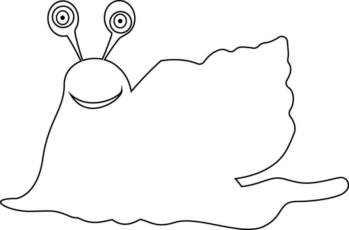 Snail line drawing for design decoration. vector