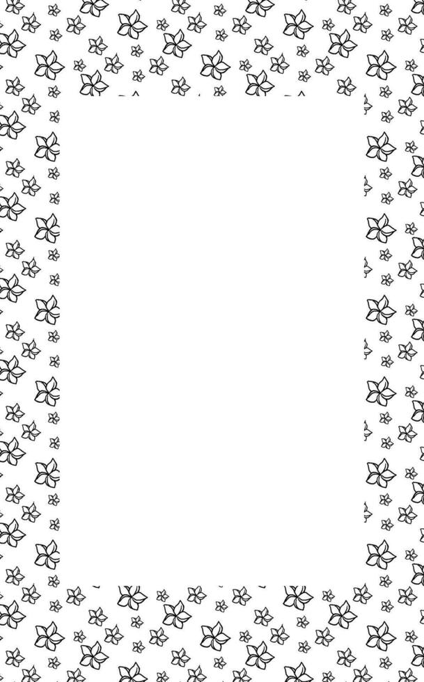 Rectangular frame flowers background for decoration. vector