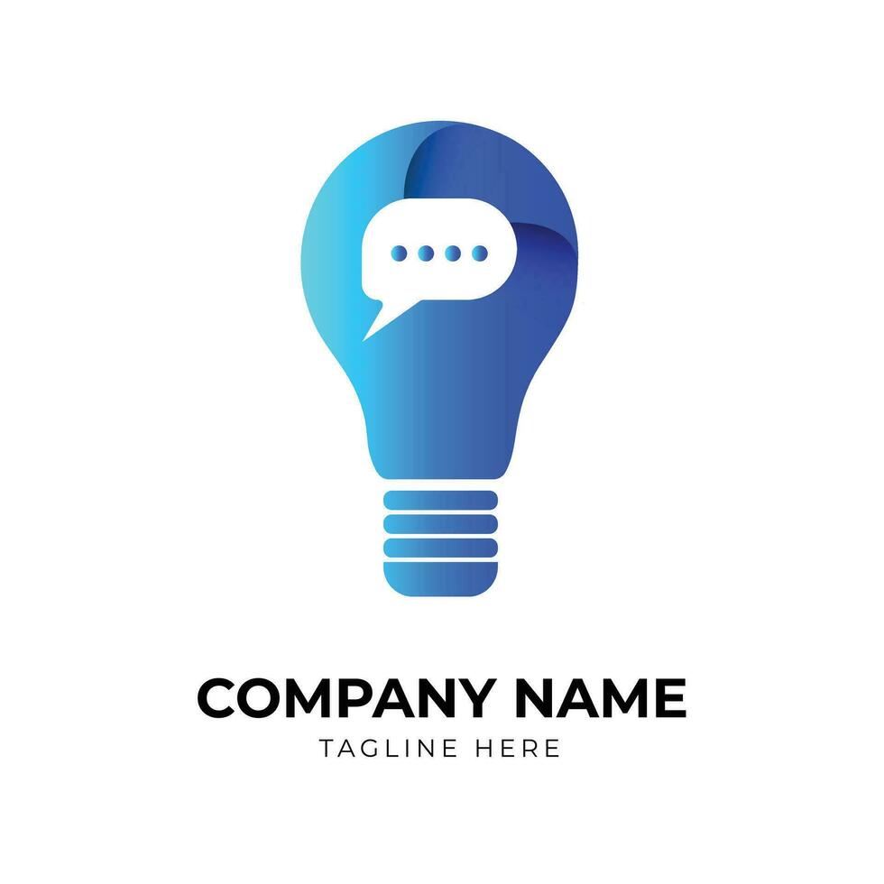 Free vector idea bulb modern logo design
