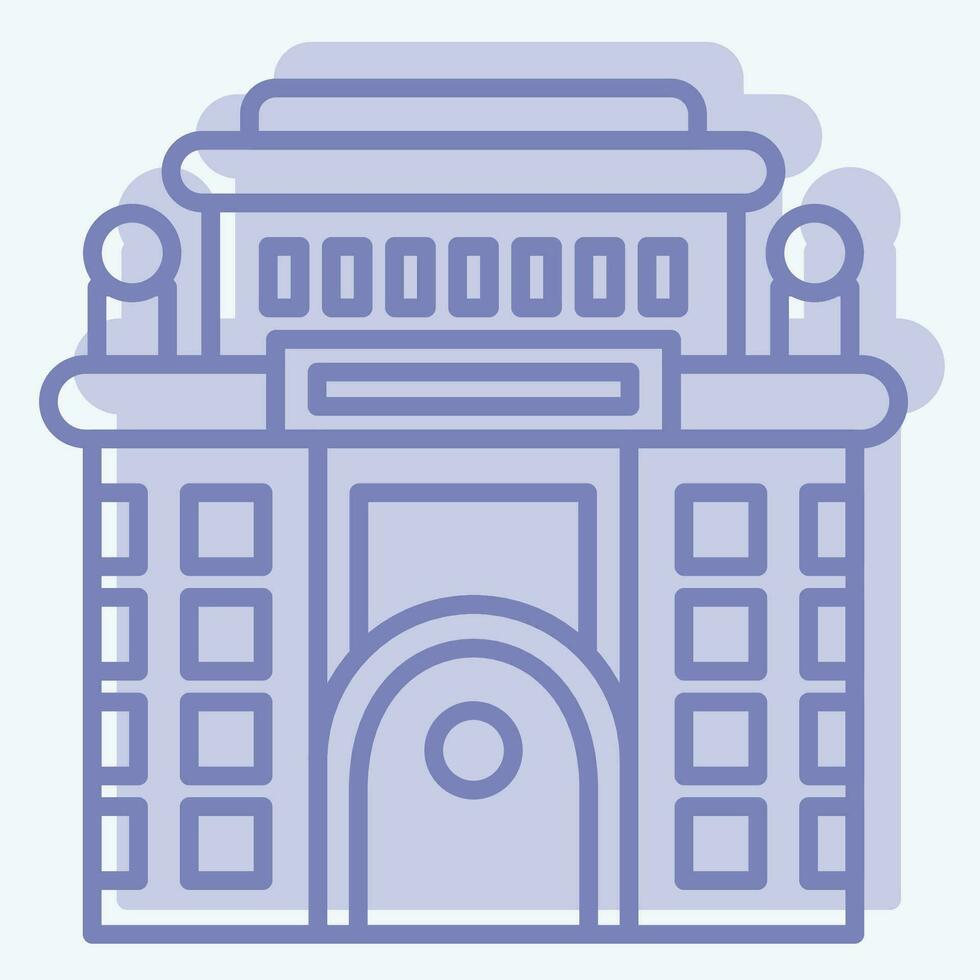 Icon Hotel. related to Accommodations symbol. two tone style. simple design editable. simple illustration vector