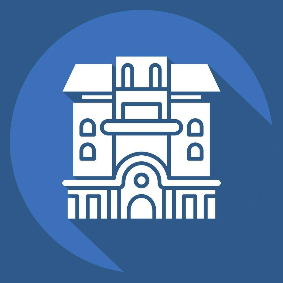 Icon Condominium. related to Accommodations symbol. long shadow style. simple design editable. simple illustration vector