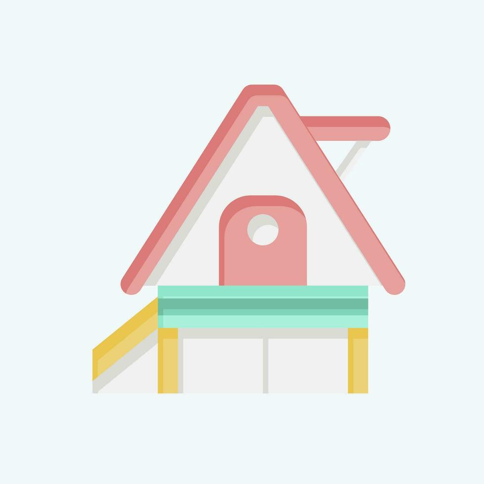 Icon Vacation Home. related to Accommodations symbol. flat style. simple design editable. simple illustration vector