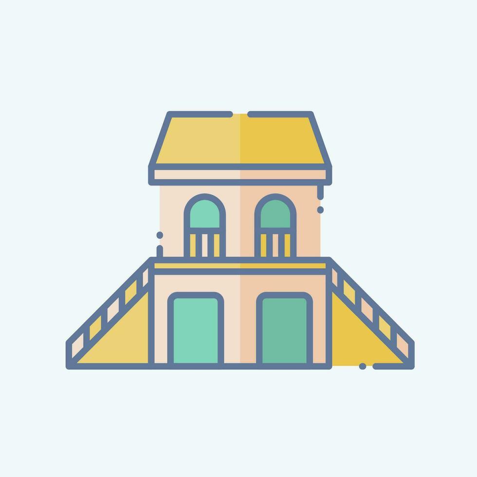 Icon Guest House. related to Accommodations symbol. doodle style. simple design editable. simple illustration vector