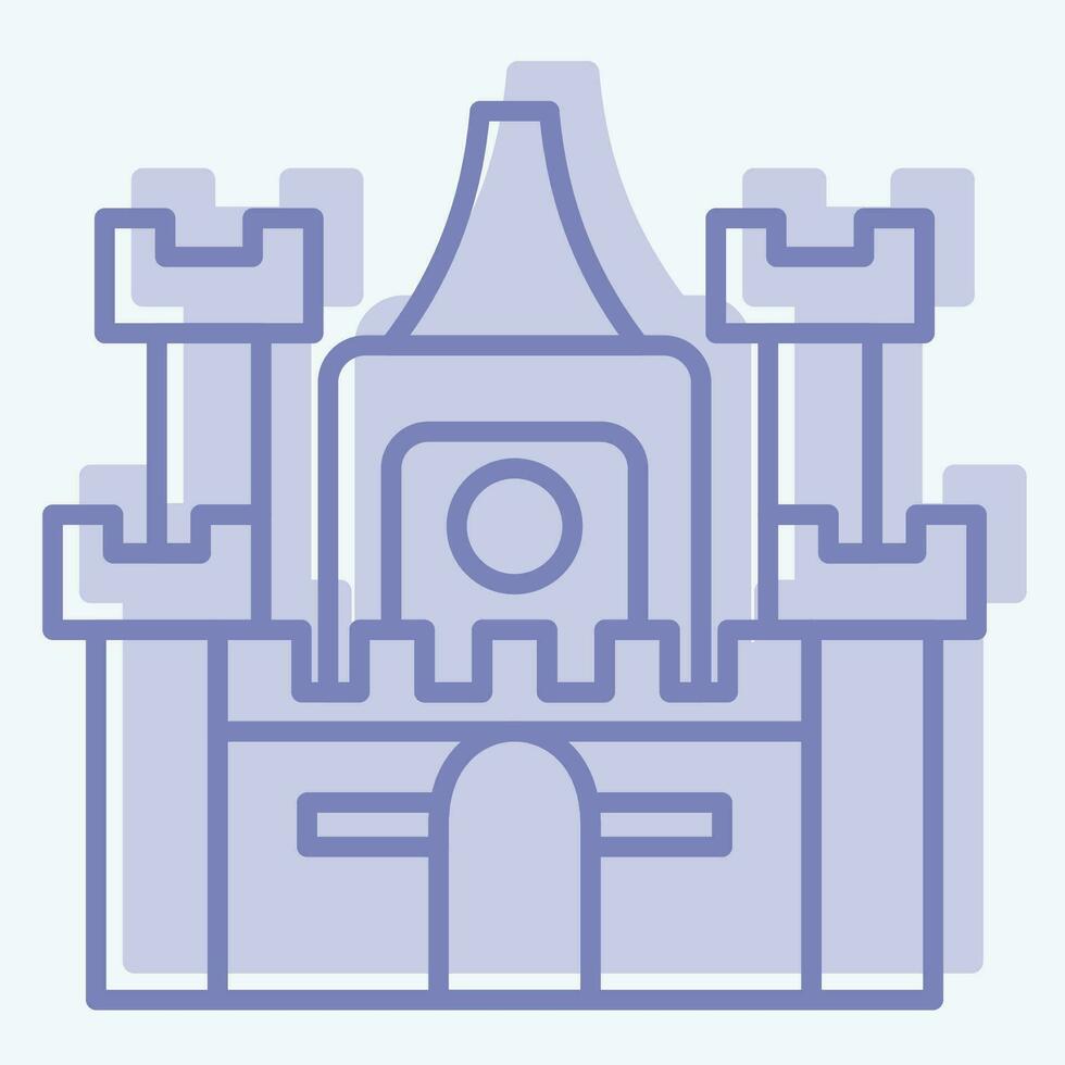 icono castillo. relacionado a Alojamientos símbolo. dos tono estilo. sencillo diseño editable. sencillo ilustración vector