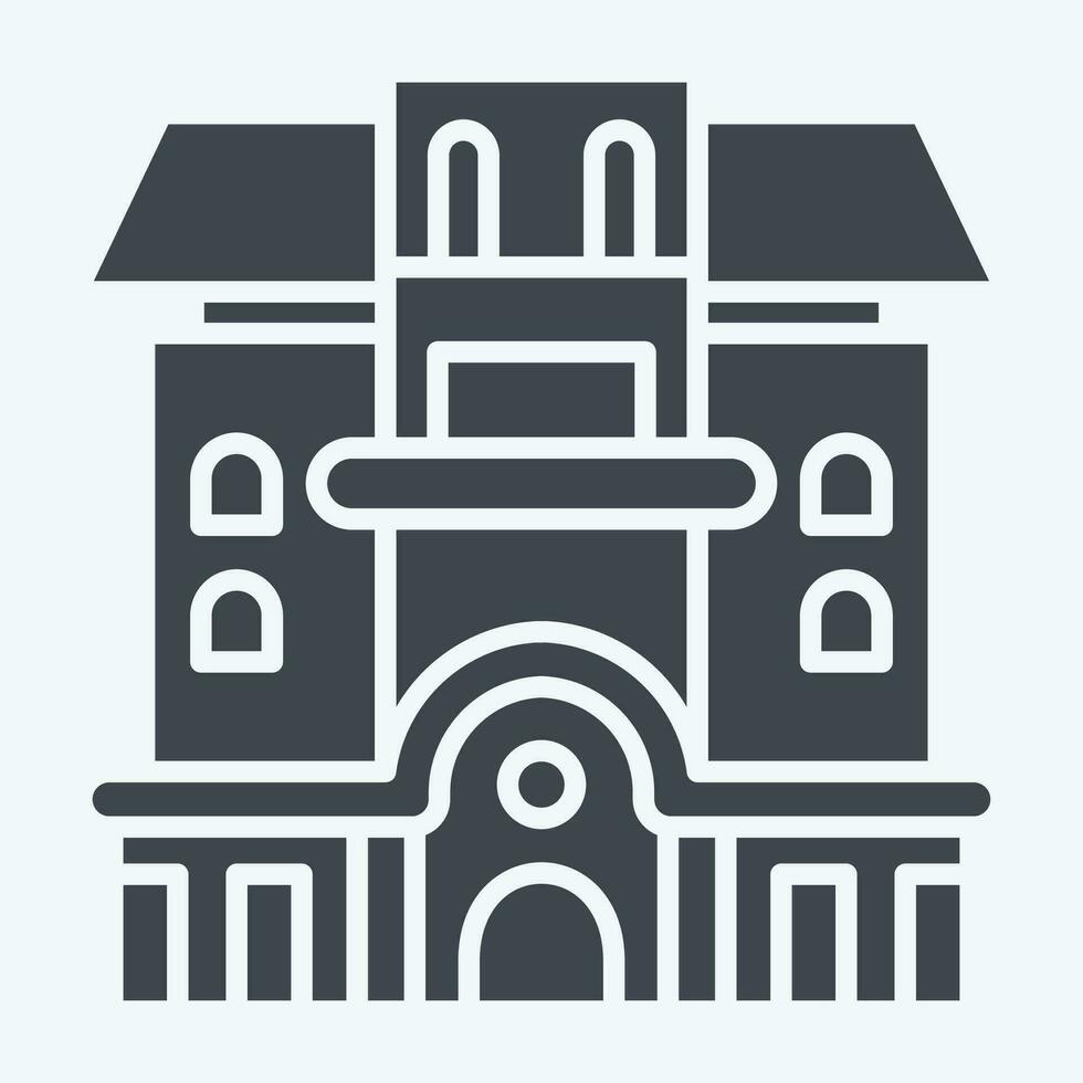 Icon Condominium. related to Accommodations symbol. glyph style. simple design editable. simple illustration vector