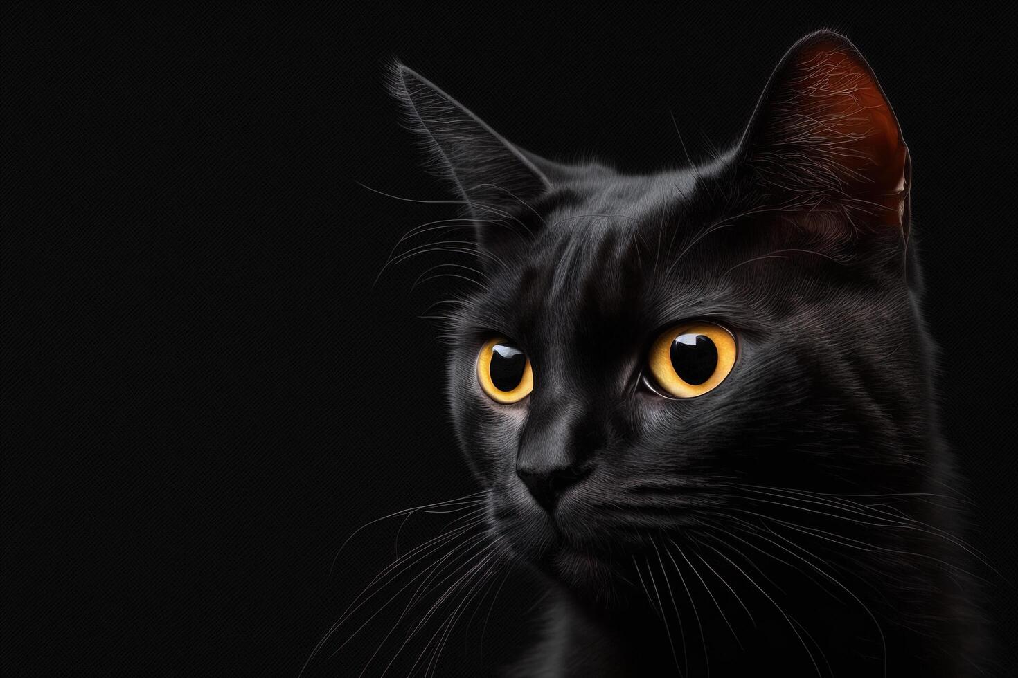 lado ver de gato en negro antecedentes generado ai foto