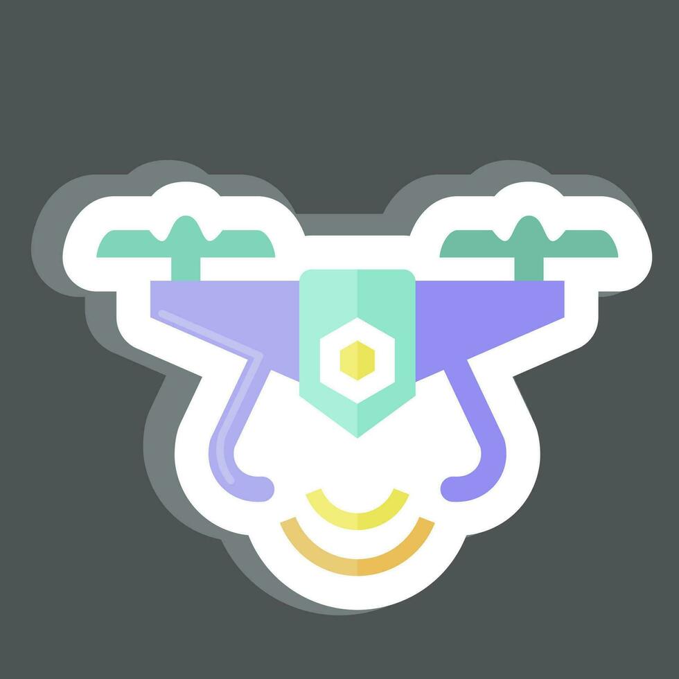 Sticker Navigation. related to Drone symbol. simple design editable. simple illustration vector