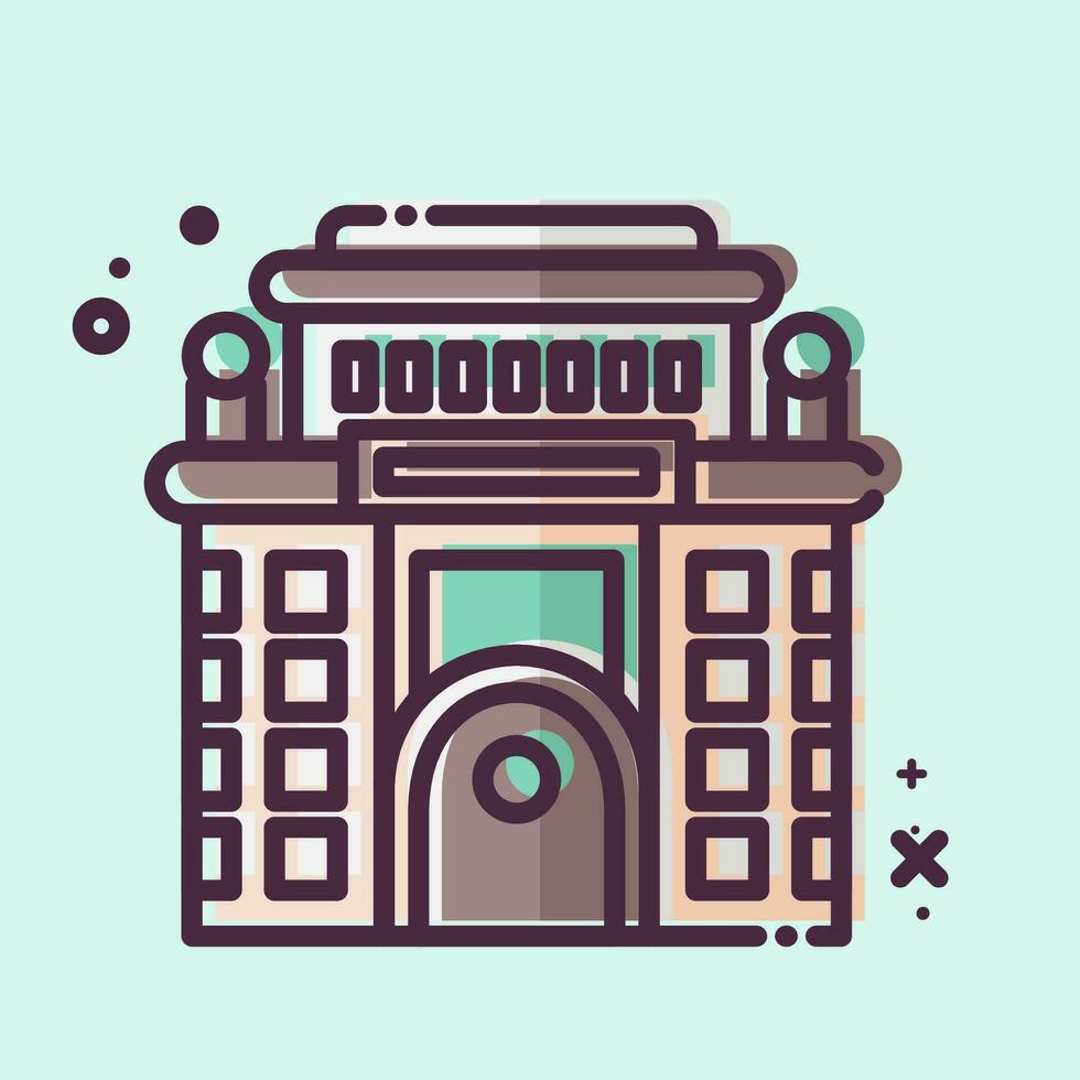 Icon Hotel. related to Accommodations symbol. MBE style. simple design editable. simple illustration vector