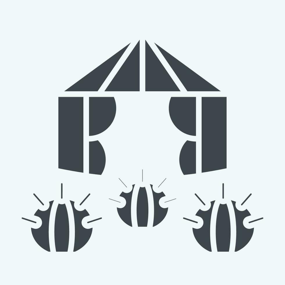 Icon Desert Tent. related to Accommodations symbol. glyph style. simple design editable. simple illustration vector