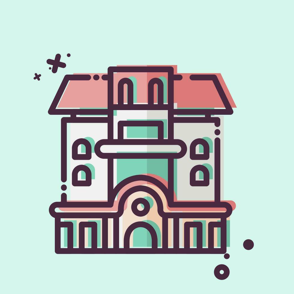 Icon Condominium. related to Accommodations symbol. MBE style. simple design editable. simple illustration vector