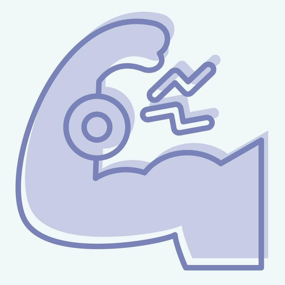 Icon Arm. related to Body Ache symbol. two tone style. simple design editable. simple illustration vector