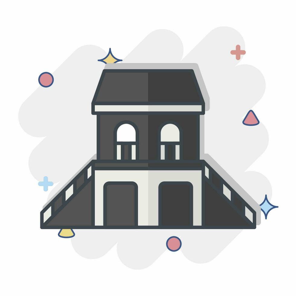 icono invitado casa. relacionado a Alojamientos símbolo. cómic estilo. sencillo diseño editable. sencillo ilustración vector