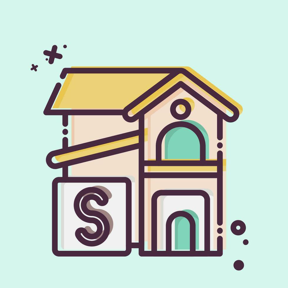 Icon Rent Room. related to Accommodations symbol. MBE style. simple design editable. simple illustration vector