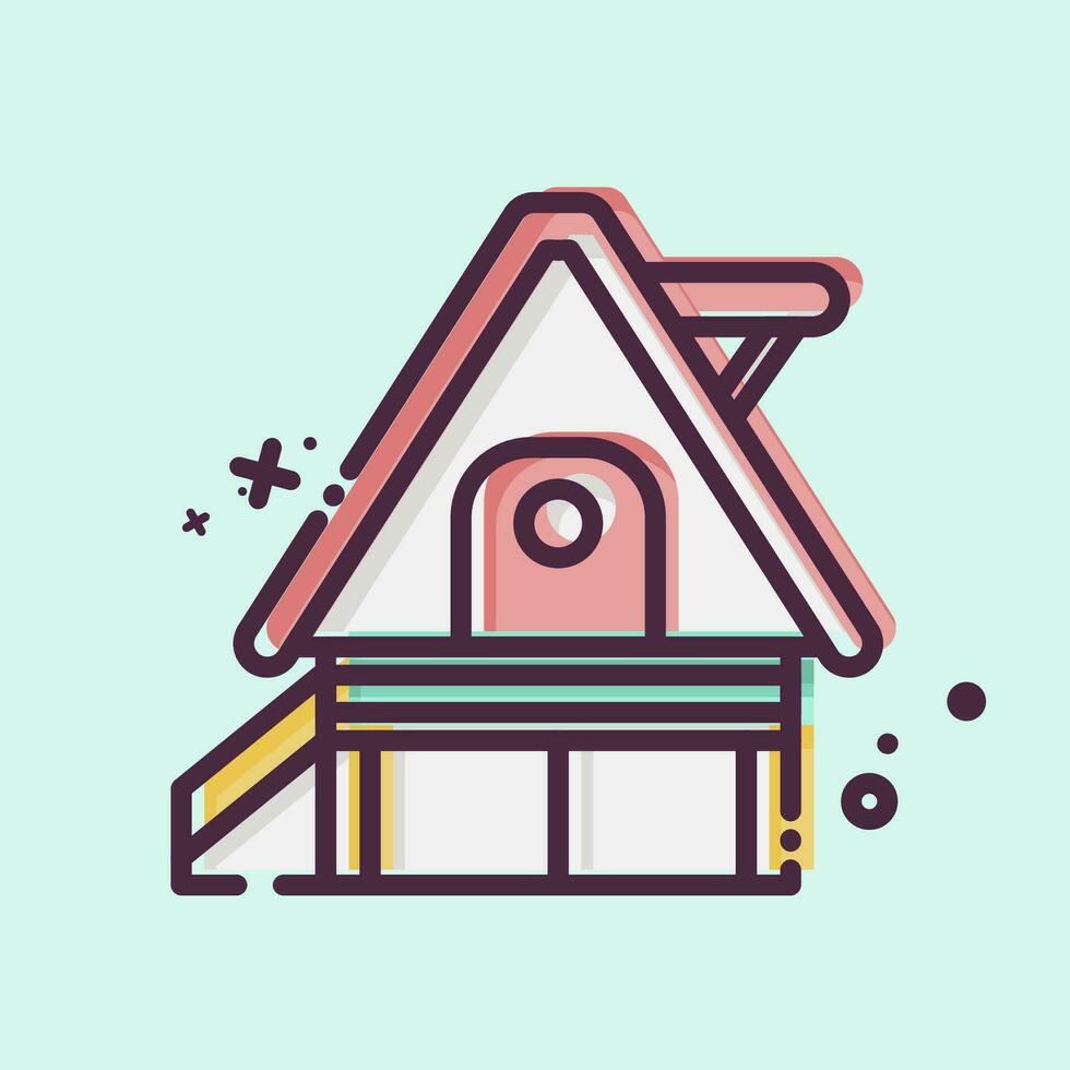Icon Vacation Home. related to Accommodations symbol. MBE style. simple design editable. simple illustration vector
