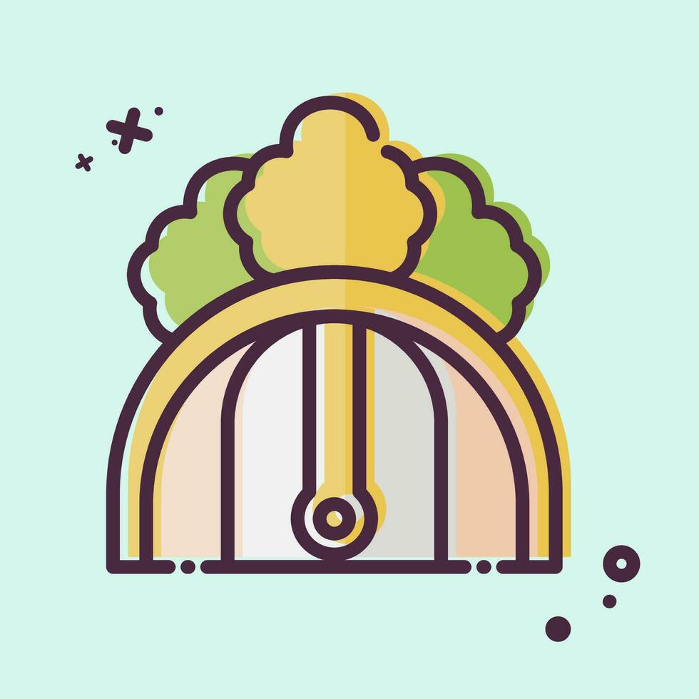 Icon Camping Ground Parking. related to Accommodations symbol. MBE style. simple design editable. simple illustration vector