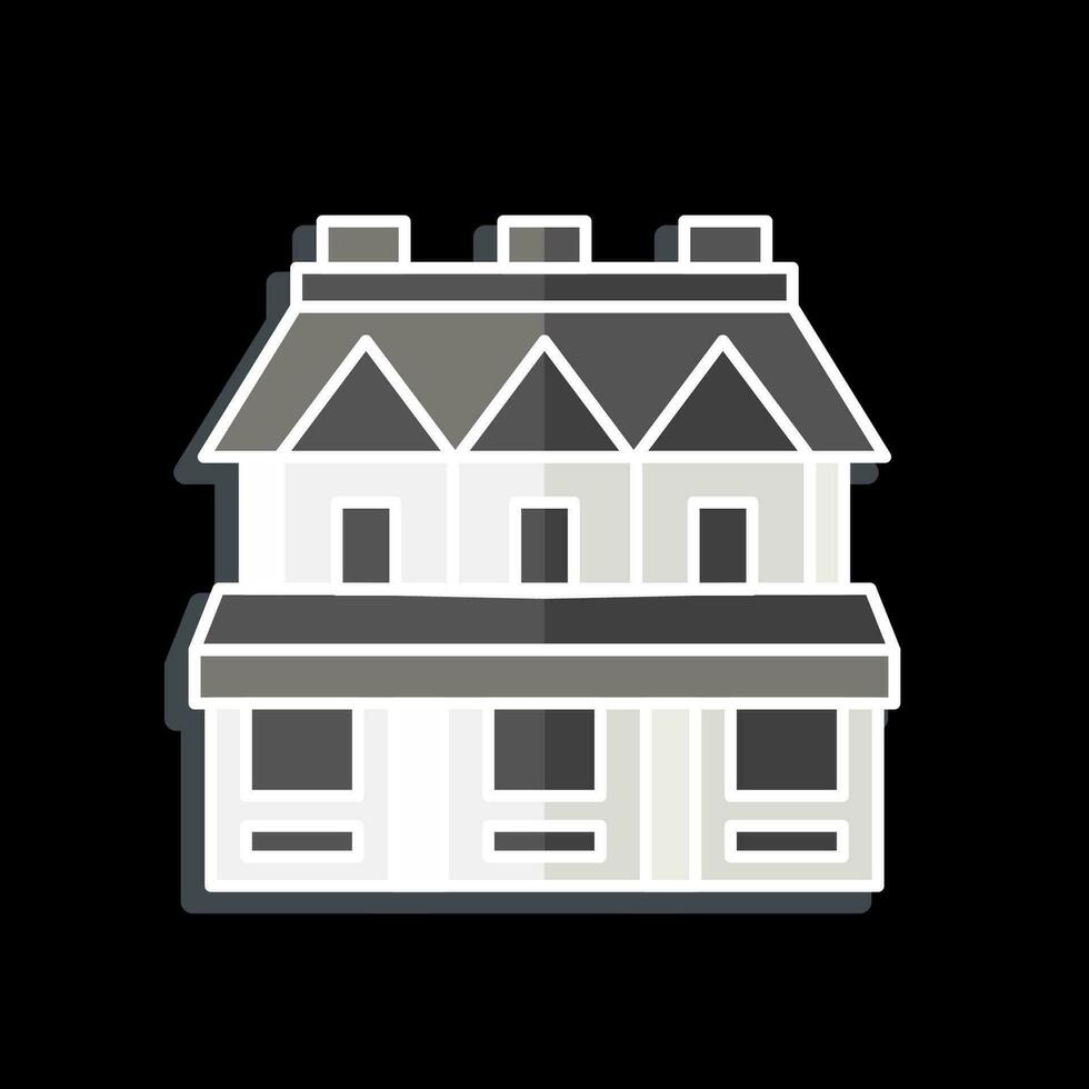 icono pueblo casa. relacionado a Alojamientos símbolo. lustroso estilo. sencillo diseño editable. sencillo ilustración vector