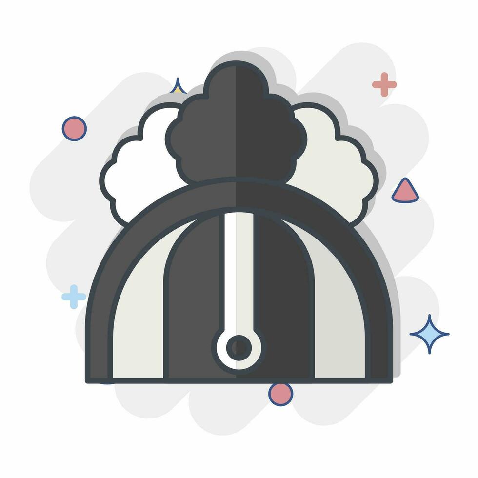 Icon Camping Ground Parking. related to Accommodations symbol. comic style. simple design editable. simple illustration vector