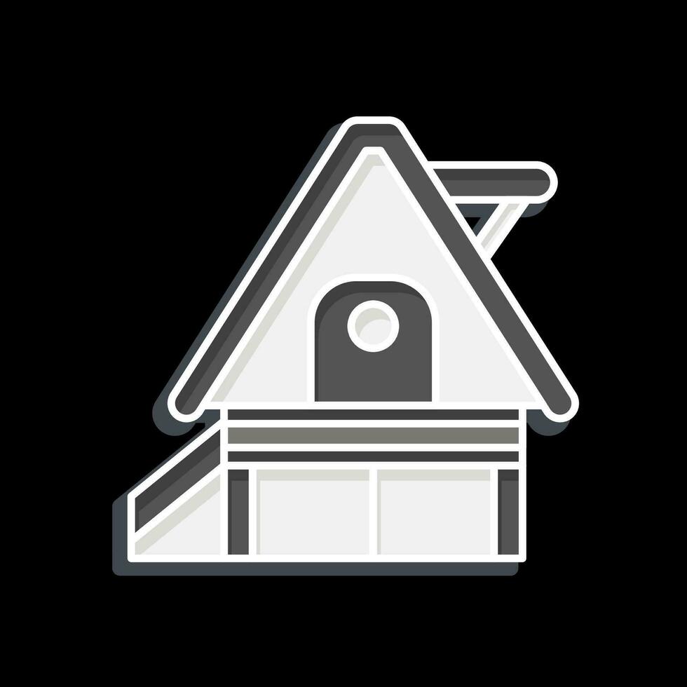 Icon Vacation Home. related to Accommodations symbol. glossy style. simple design editable. simple illustration vector