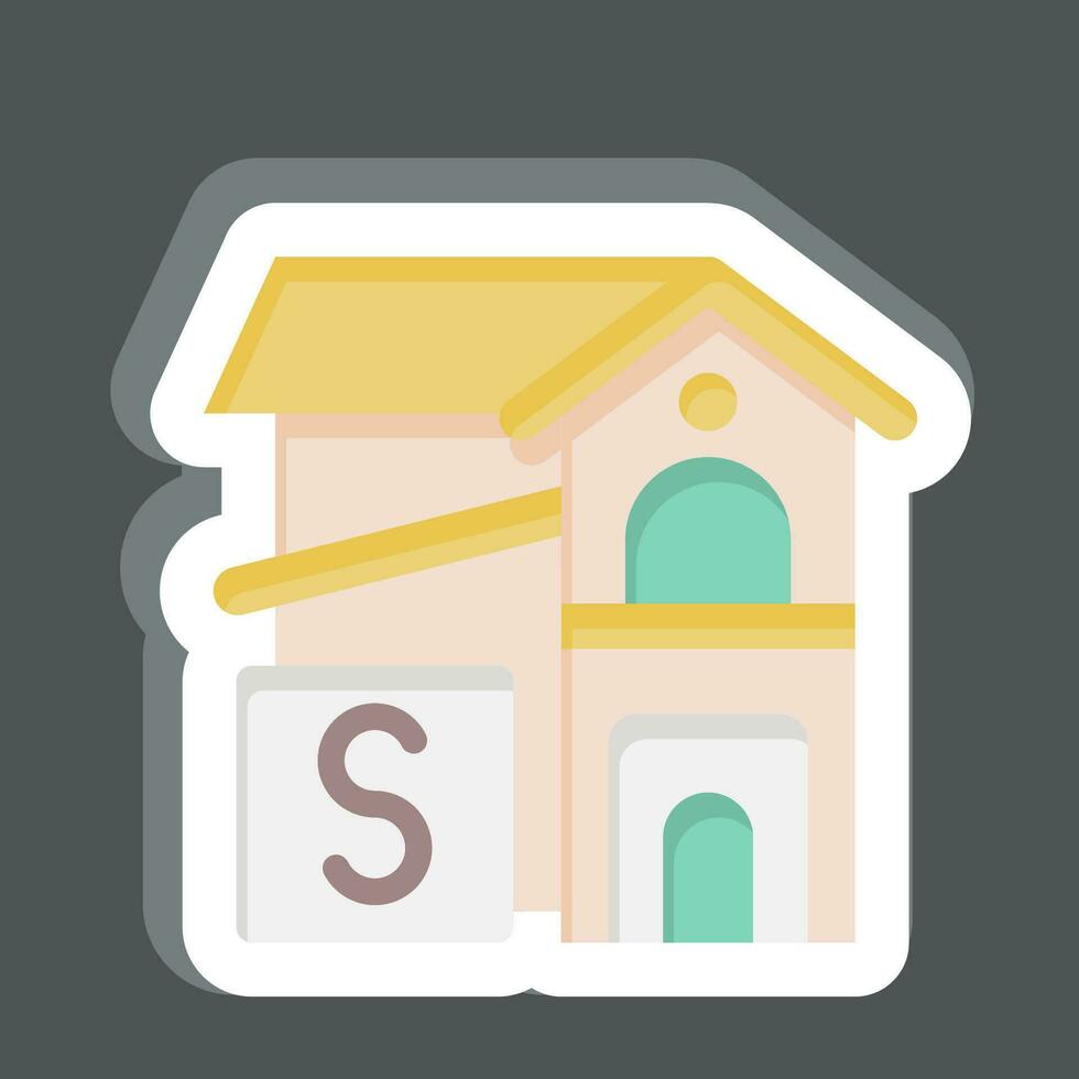 Sticker Rent Room. related to Accommodations symbol. simple design editable. simple illustration vector