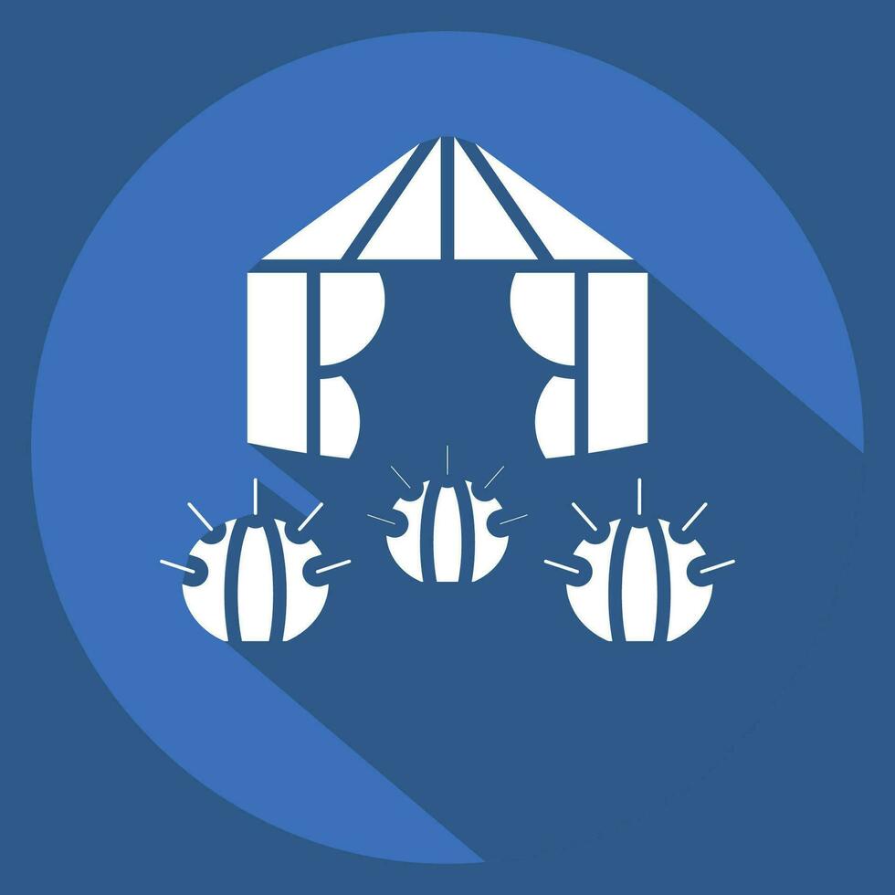 Icon Desert Tent. related to Accommodations symbol. long shadow style. simple design editable. simple illustration vector
