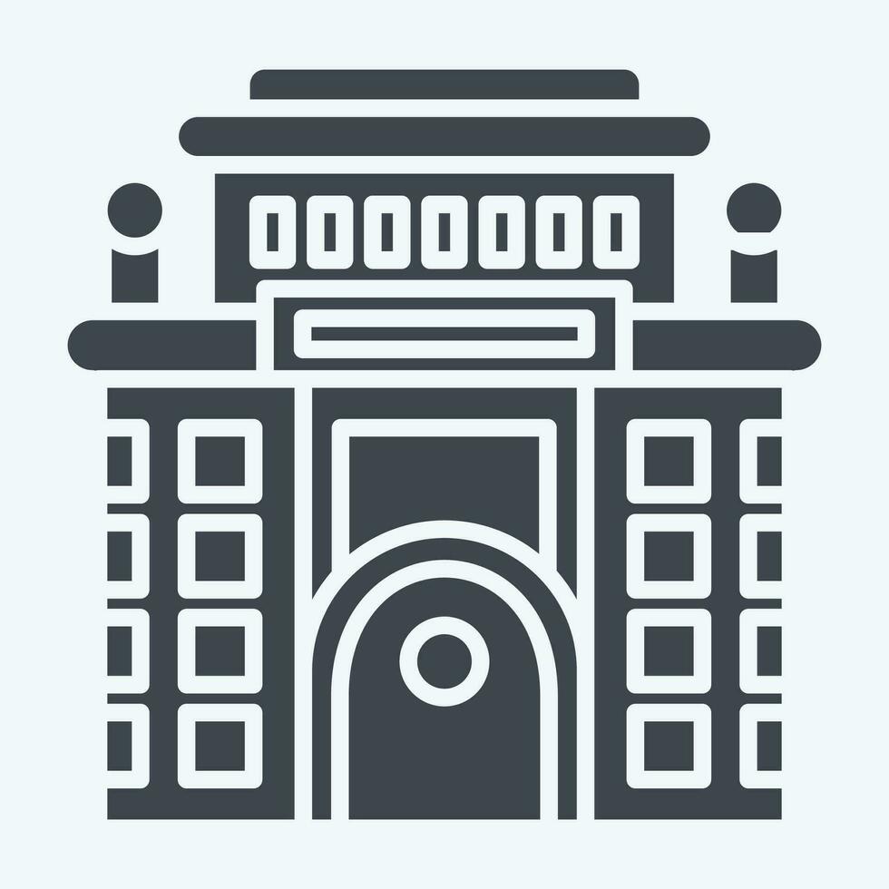 Icon Hotel. related to Accommodations symbol. glyph style. simple design editable. simple illustration vector