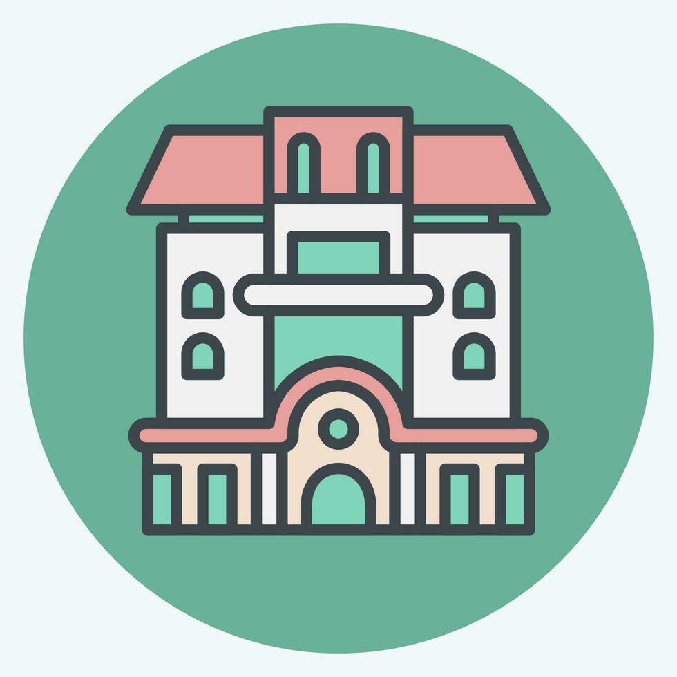 Icon Condominium. related to Accommodations symbol. color mate style. simple design editable. simple illustration vector