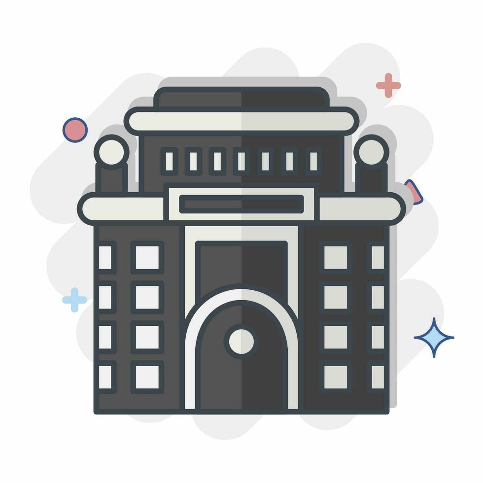 Icon Hotel. related to Accommodations symbol. comic style. simple design editable. simple illustration vector