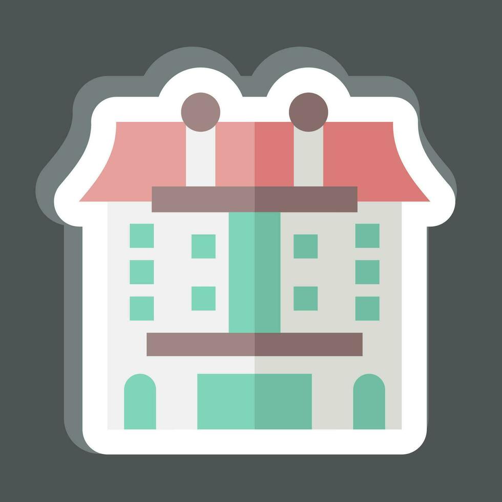 Sticker Apartment. related to Accommodations symbol. simple design editable. simple illustration vector