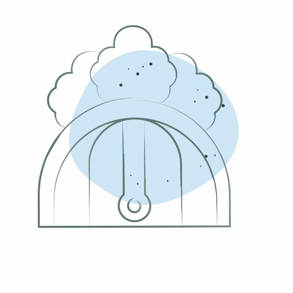 Icon Camping Ground Parking. related to Accommodations symbol. Color Spot Style. simple design editable. simple illustration vector