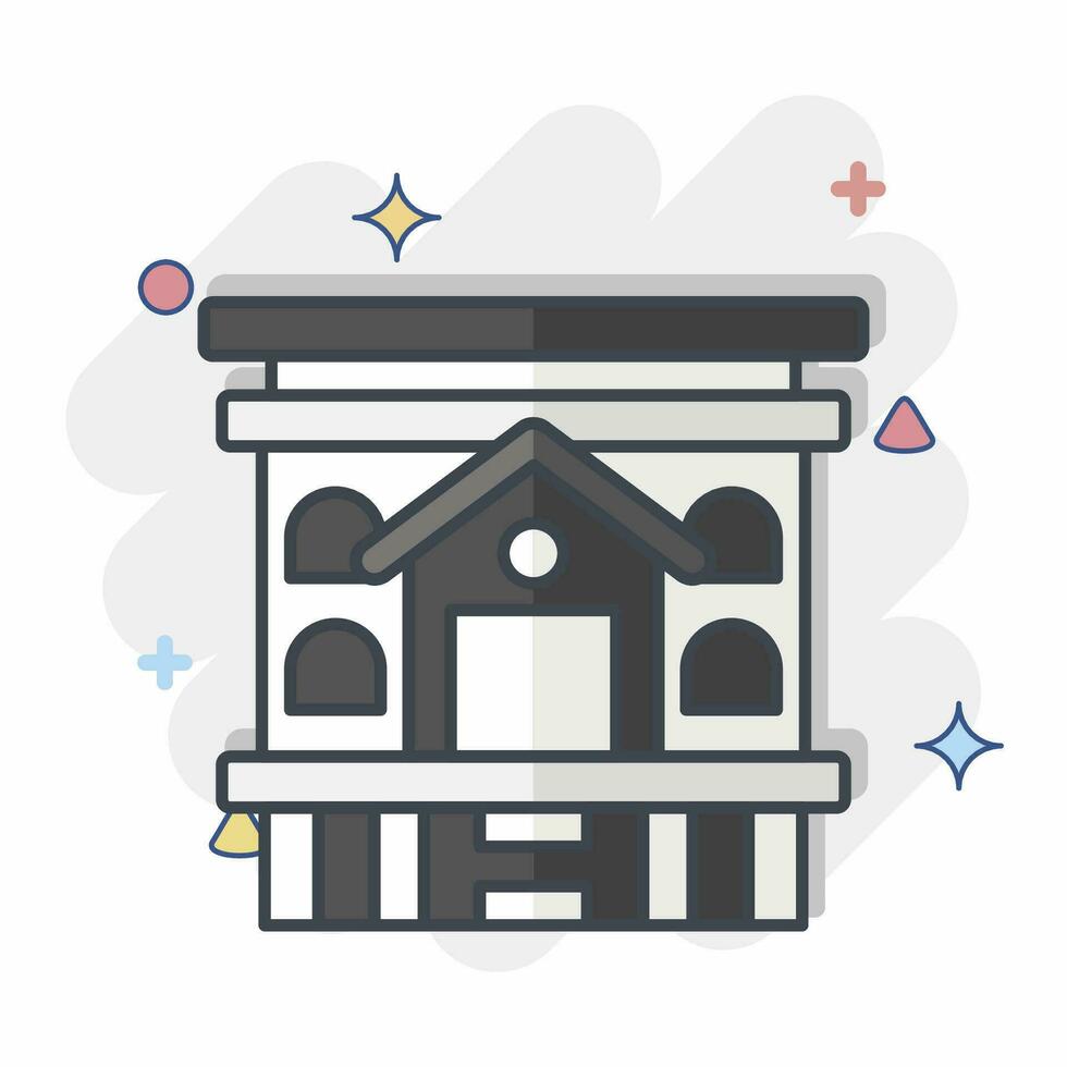 Icon Mobile Home. related to Accommodations symbol. comic style. simple design editable. simple illustration vector