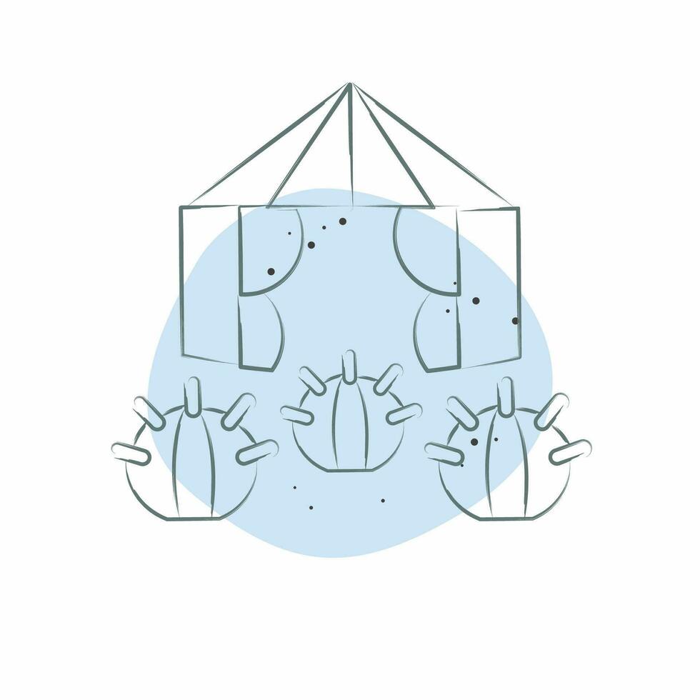 Icon Desert Tent. related to Accommodations symbol. Color Spot Style. simple design editable. simple illustration vector