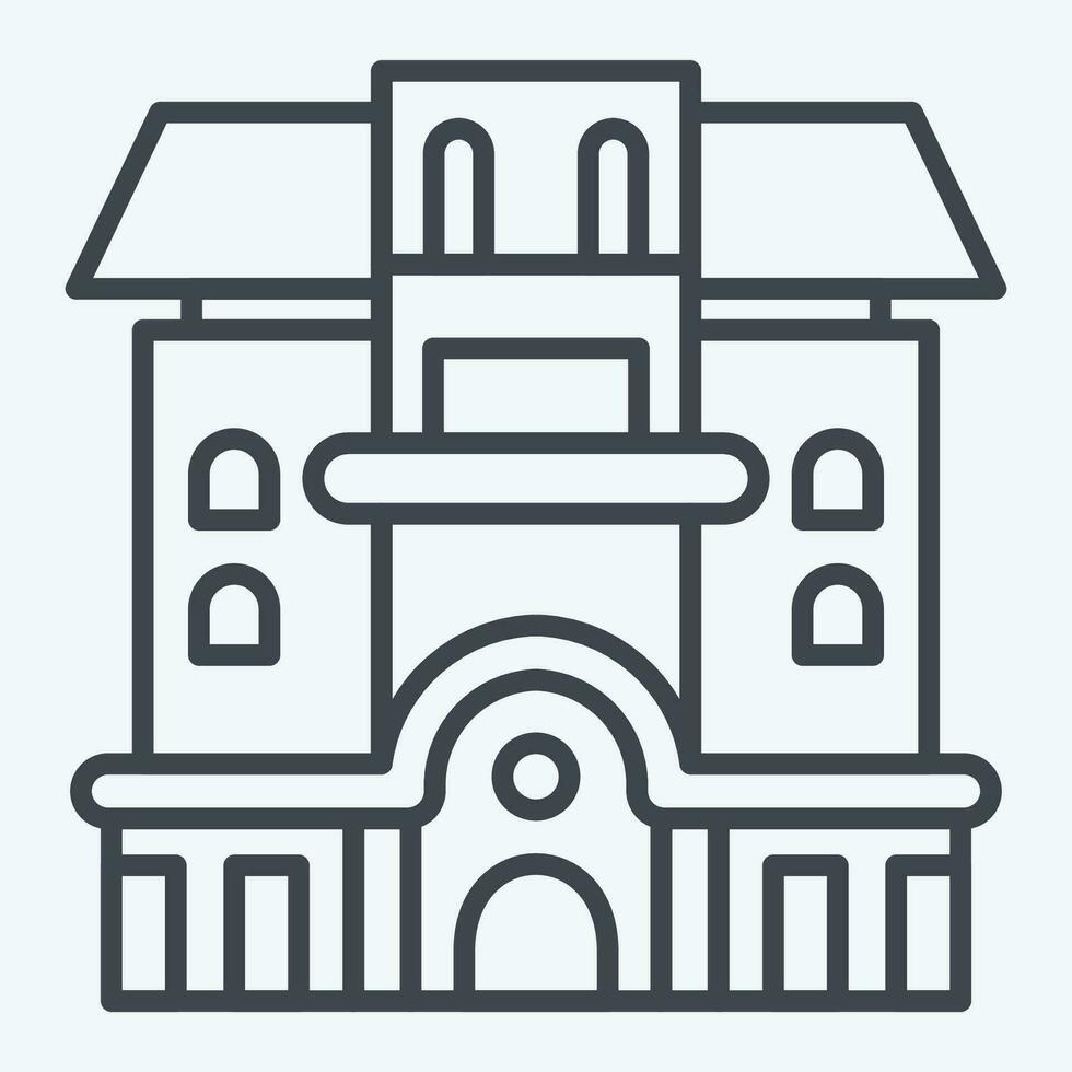 Icon Condominium. related to Accommodations symbol. line style. simple design editable. simple illustration vector